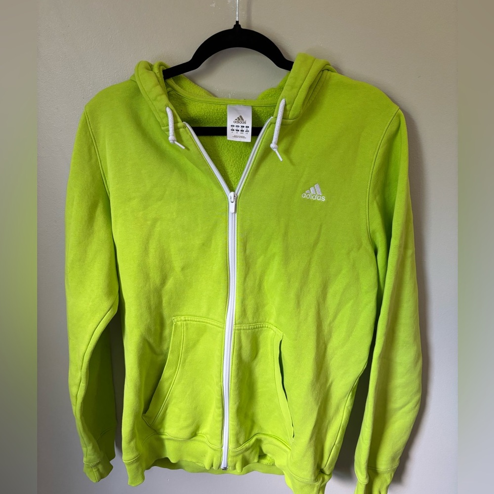 Green Adidas Zip-Up Jacket